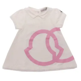 7828AH vestito bimba girl MONCLER off white printed cotton dress