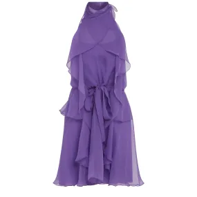ALBERTA FERRETTI  Mini abito in seta viola