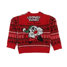 Maglione Looney Tunes Natalizio Rosso E Multicolor
