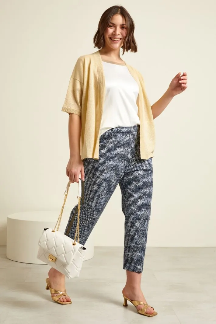 Pantaloni cropped stampati
