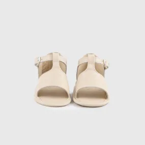 Sandali In Cuoio Beige Neonati