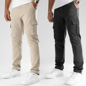 Set di 2 pantaloni cargo 1070521 Grigio antracite Beige
