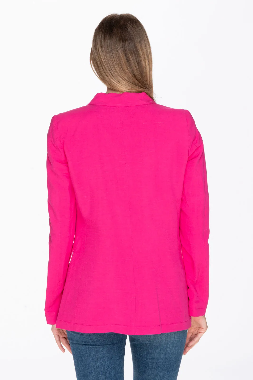 Since're Paris Giacca in misto lino fuxia sincere paris  