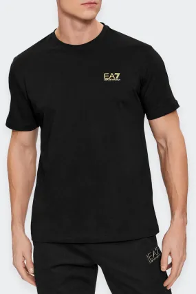 T-SHIRT NERA LOGO VERTICALE