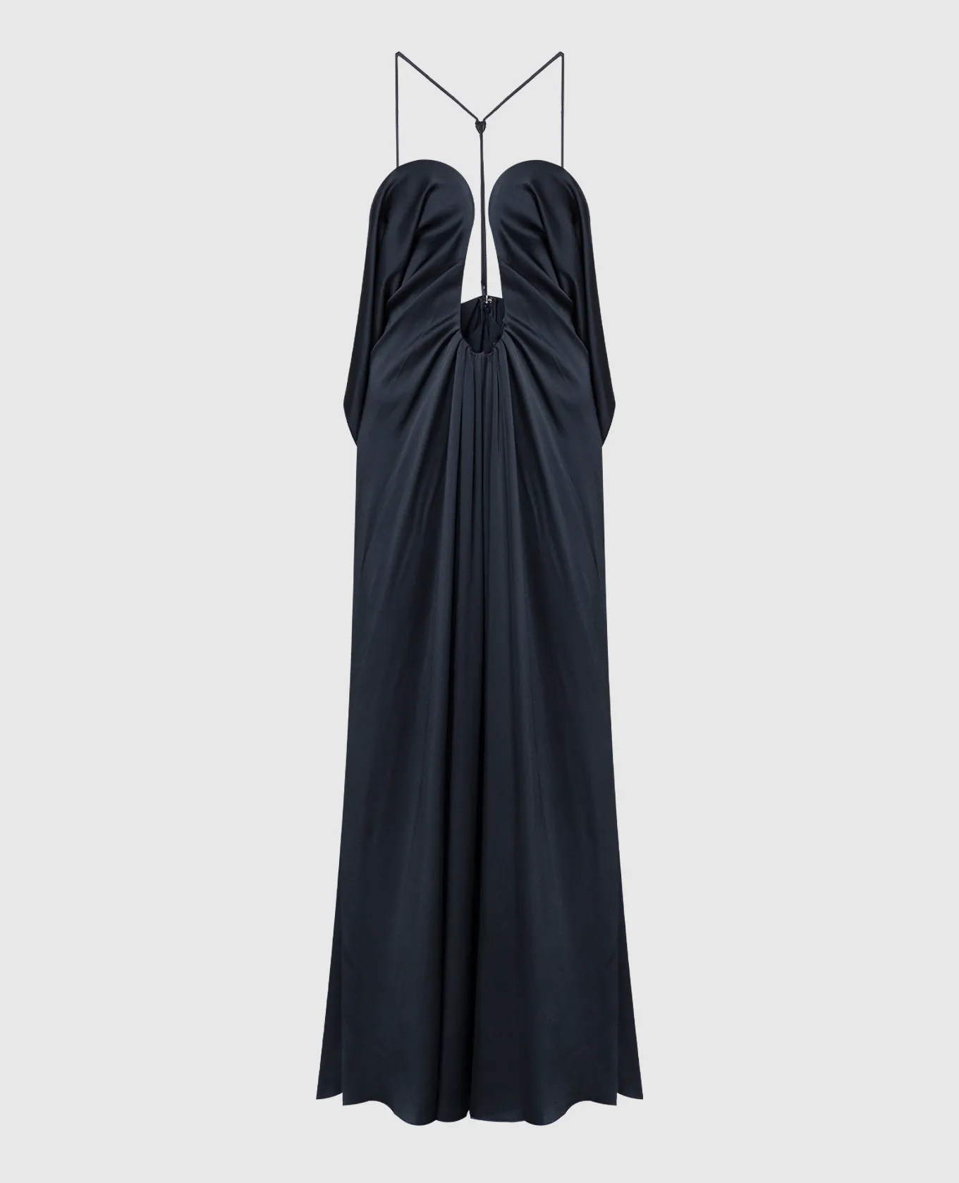 Victoria Beckham Maxi abito blu con scollature curve 1224WDR005612A