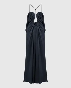 Victoria Beckham Maxi abito blu con scollature curve 1224WDR005612A